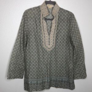 MICHAEL Michael Kors Long Sleeve Cotton Tunic Top